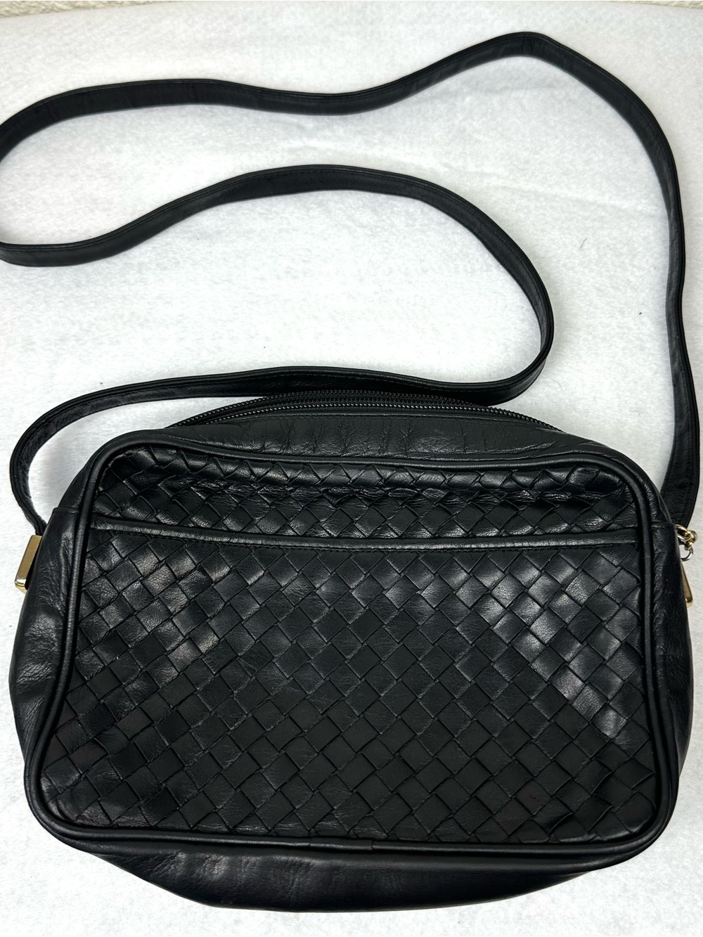 Black Woven Leather Crossbody Bag Holt Renfrew Crossbody Leather Bug Black
